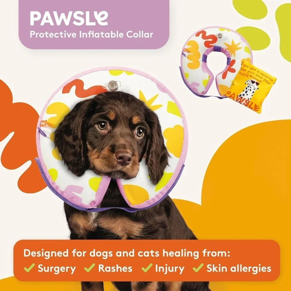 Protective Inflatable Dog Cone Collar | Dog Soft Cone for Dogs (061)